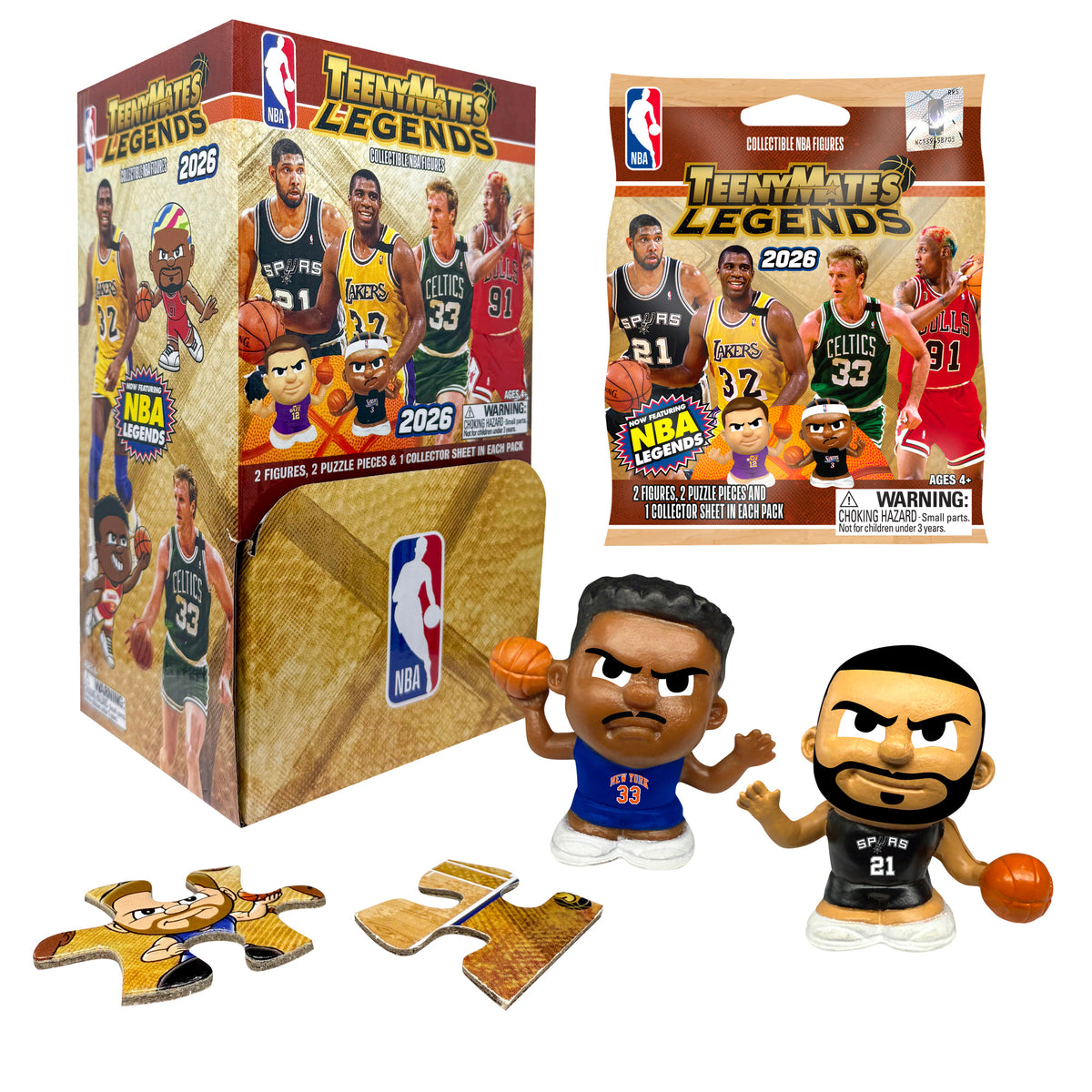 NBA Legends TeenyMates 2026 Gravity Feed Display 32ct