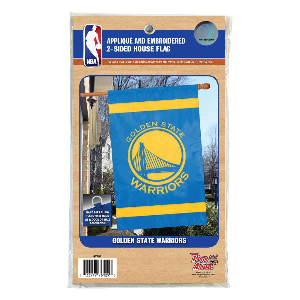 Golden State Warriors Applique Banner Flag