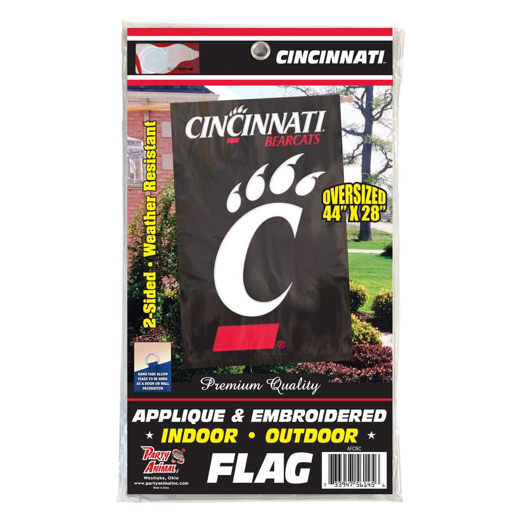 Cincinnati Bearcats Applique Banner Flag