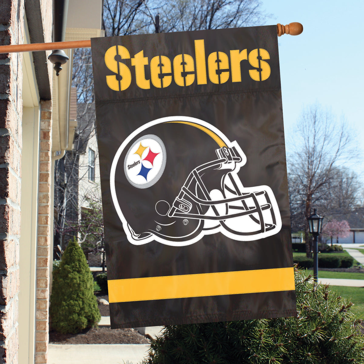 Pittsburgh Steelers Applique Banner Flag
