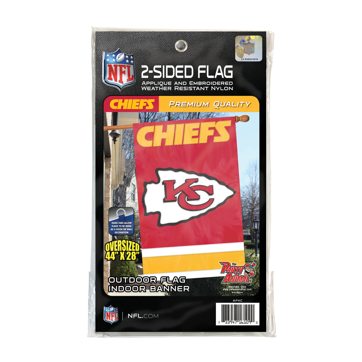Kansas City Chiefs Applique Banner Flag
