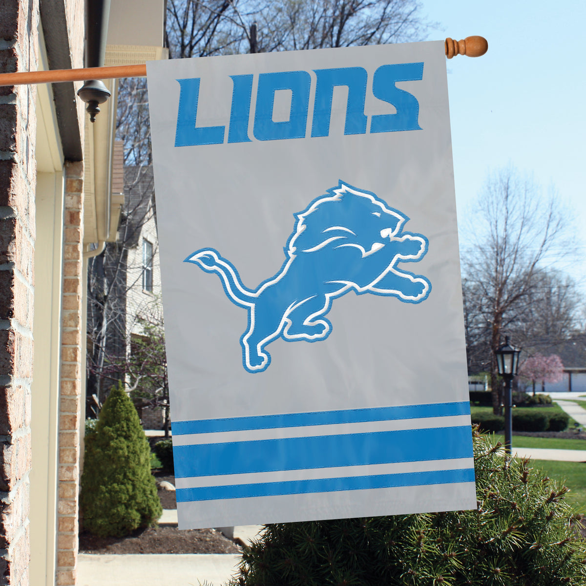 Detroit Lions Applique Banner Flag