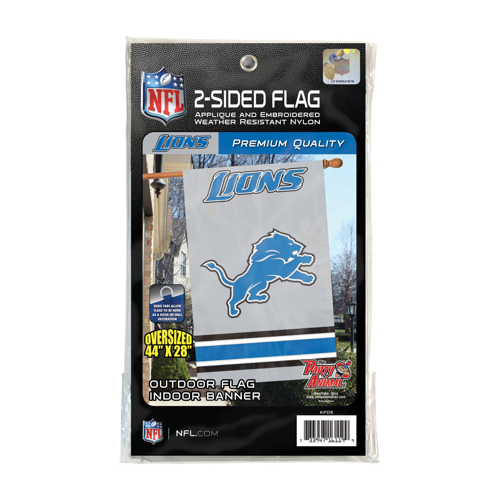 Detroit Lions Applique Banner Flag