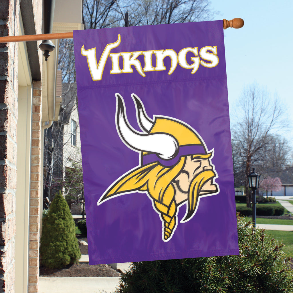Minnesota Vikings Applique Banner Flag