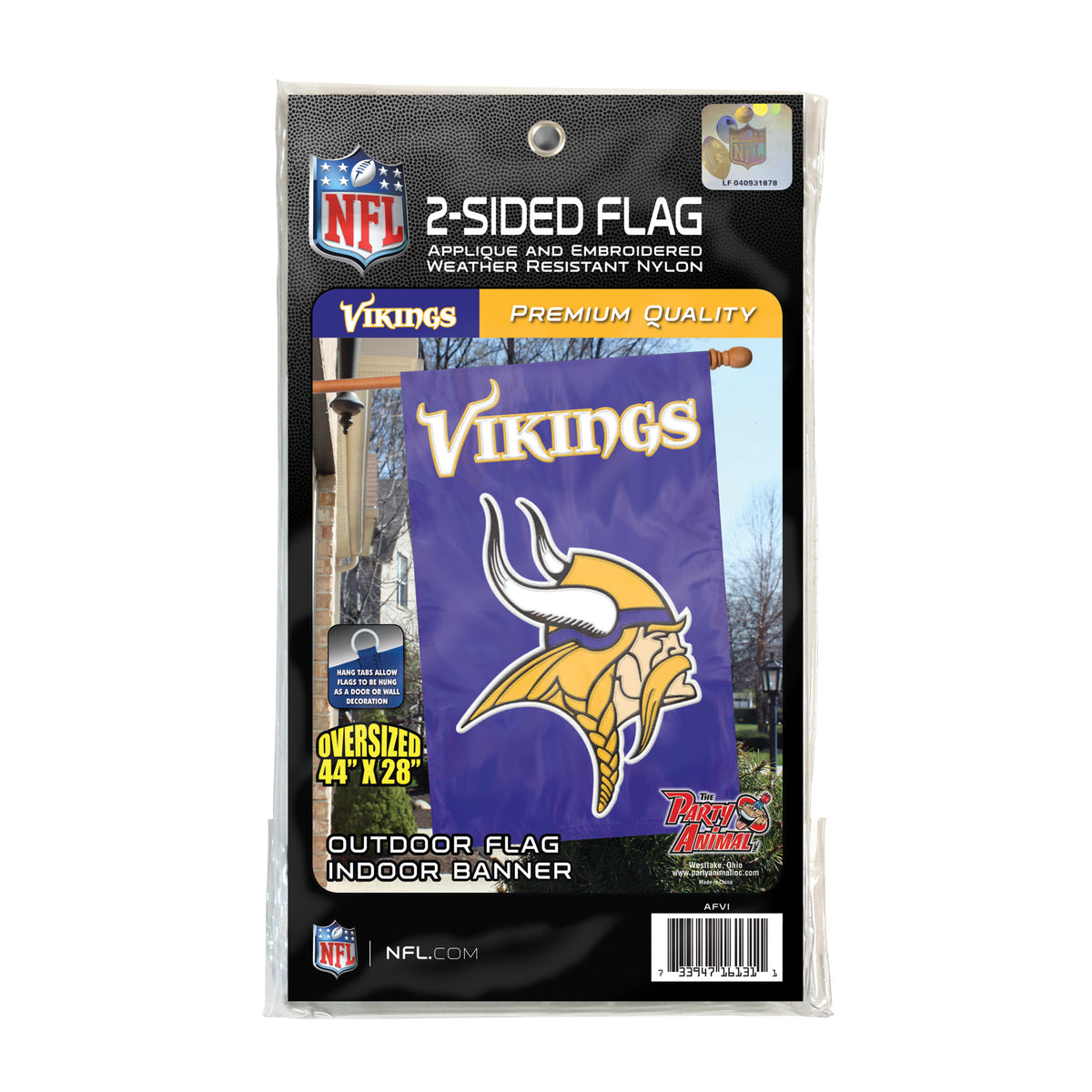 Minnesota Vikings Applique Banner Flag