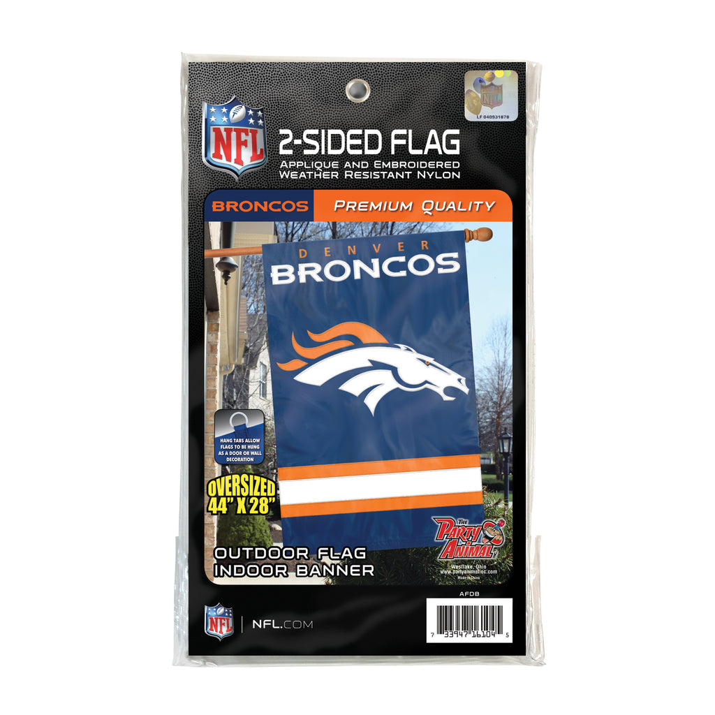 Denver Broncos Applique Banner Flag