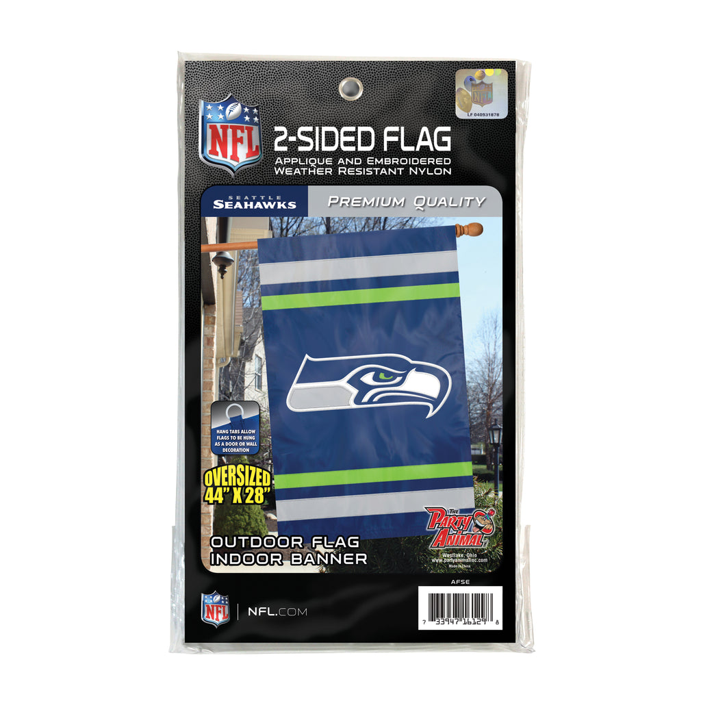 Seattle Seahawks Applique Banner Flag