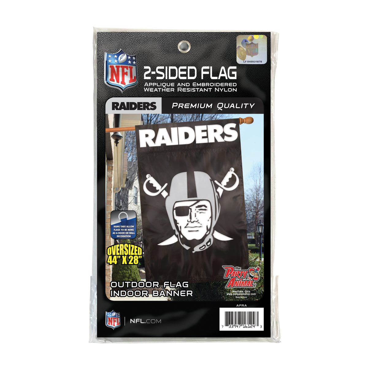 Las Vegas Raiders Applique Banner Flag