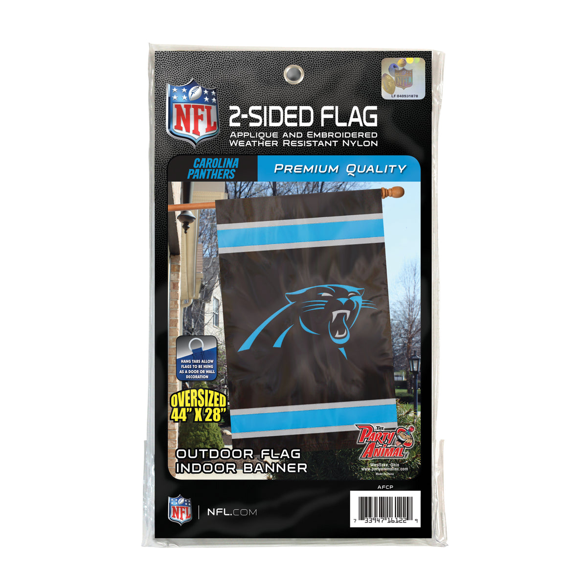 Carolina Panthers Applique Banner Flag