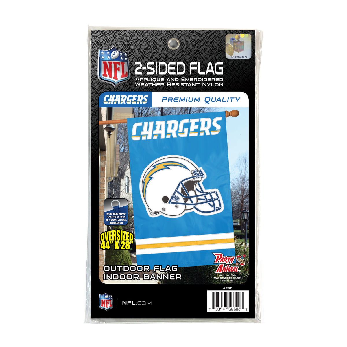 Los Angeles Chargers Applique Banner Flag