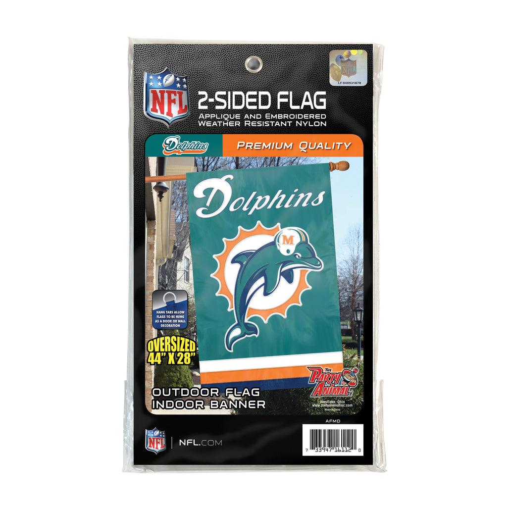 Miami Dolphins Applique Banner Flag