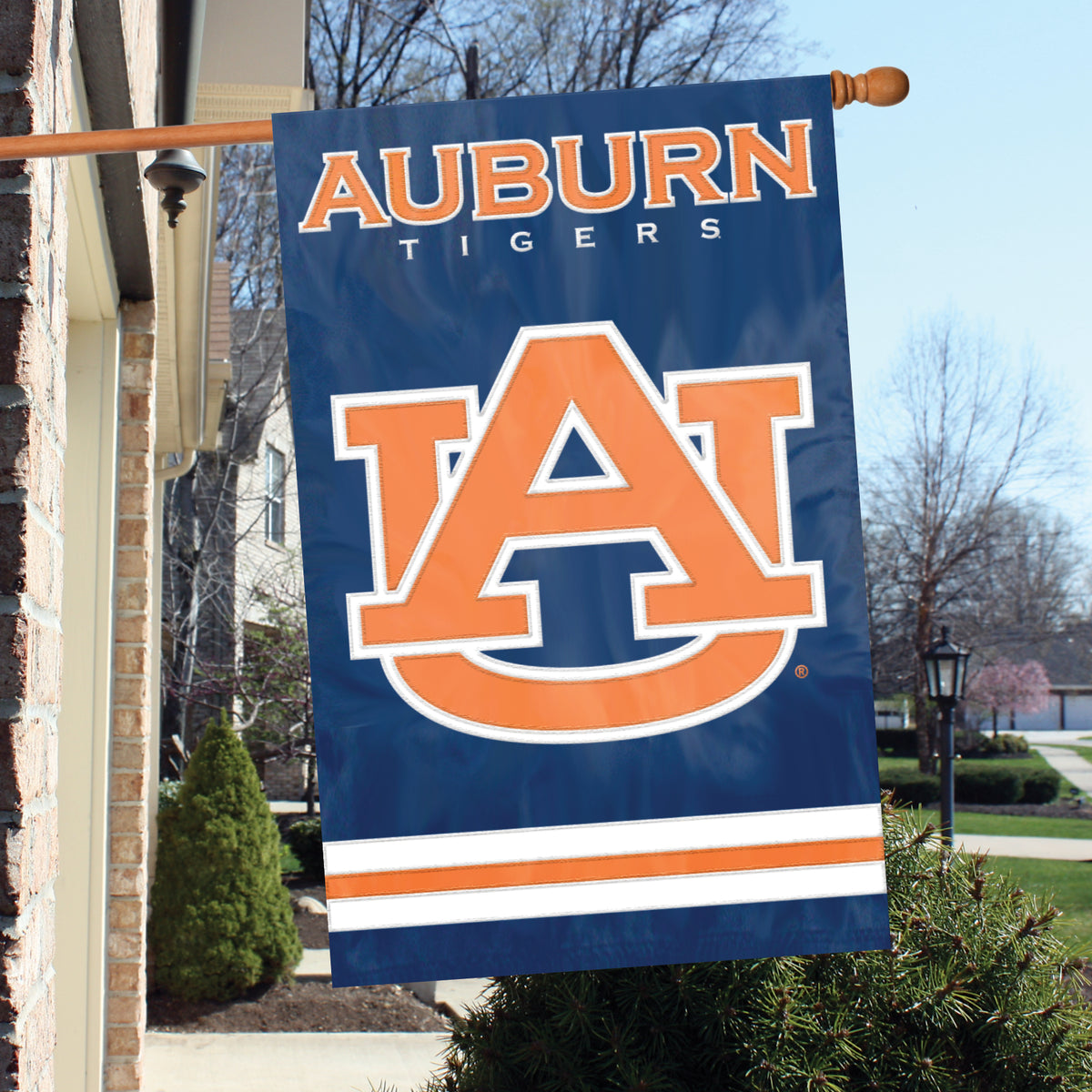 Auburn Tigers Applique Banner Flag