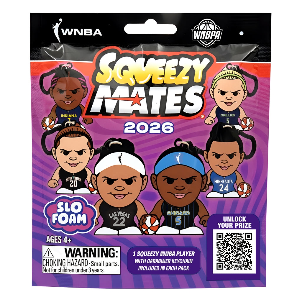 SqueezyMates WNBA 2026 Gravity Feed Display - 24ct