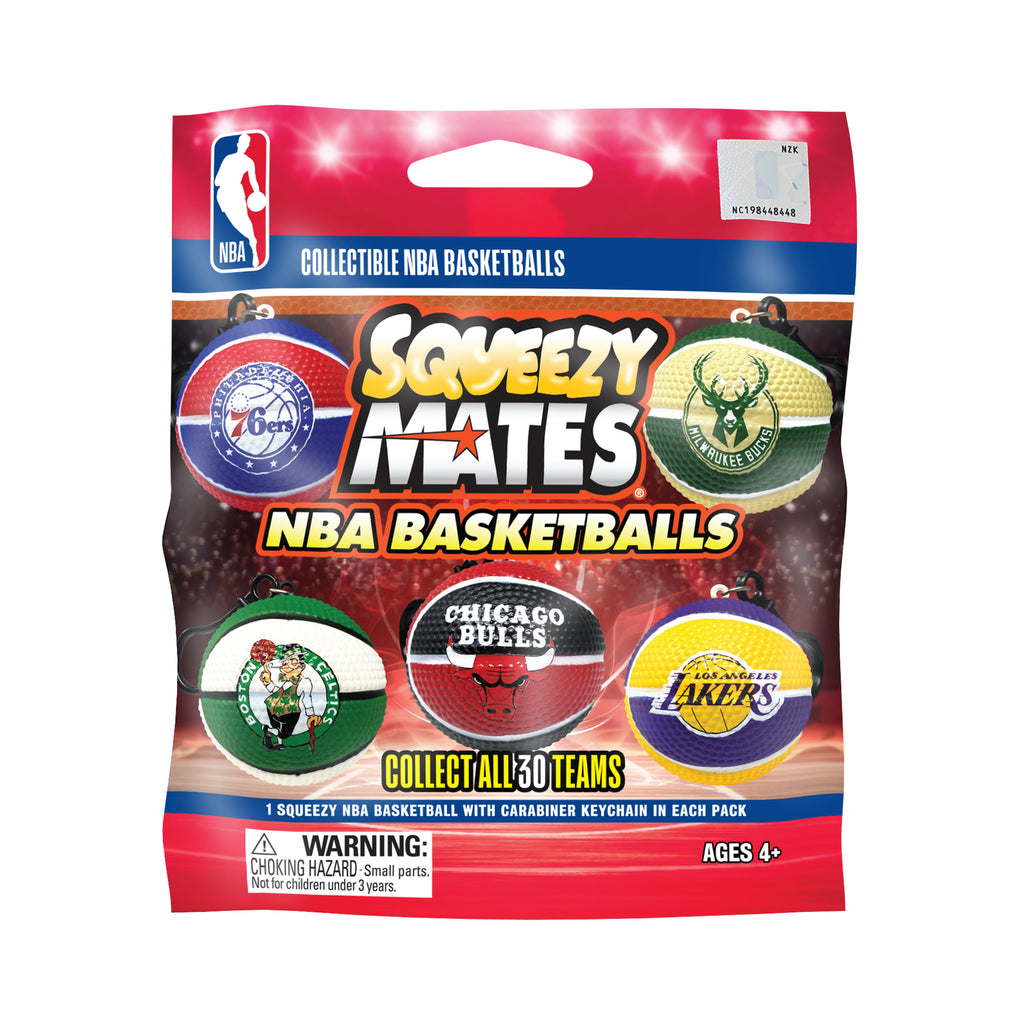 SqueezyMates NBA Basketballs Foil Bag 3 Pack - Displays & Multi-Packs