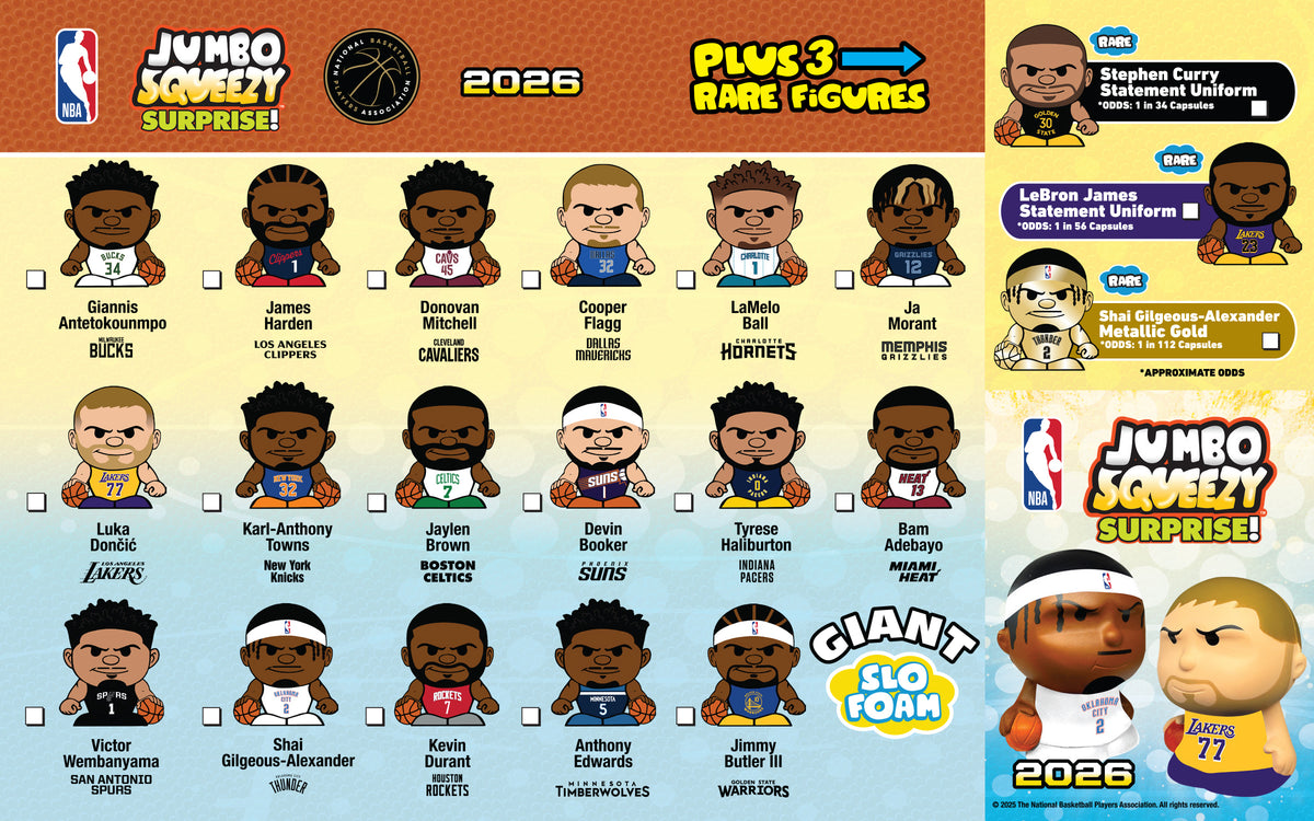 NBA Jumbo Squeezy Capsule Display - 18 ct 2026