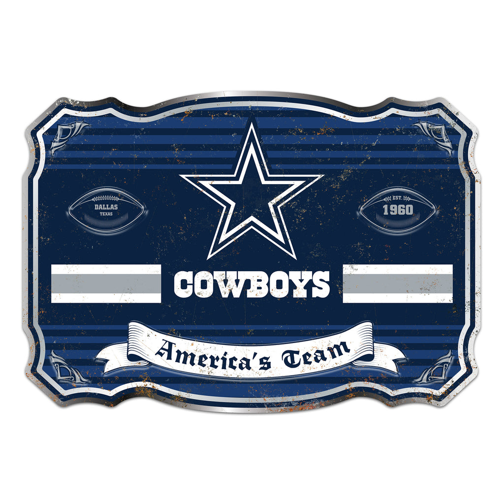 Dallas Cowboys Embossed Metal Sign