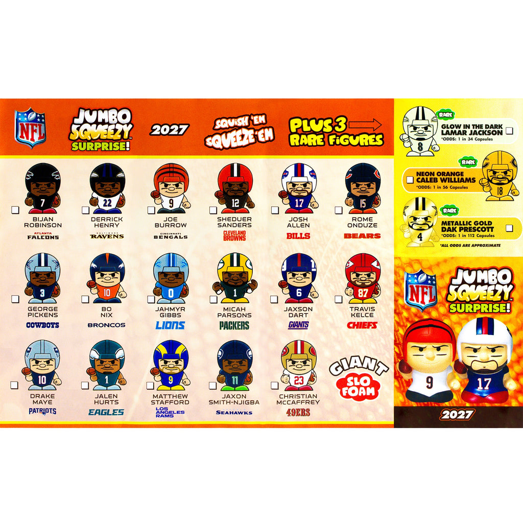 NFL Jumbo Squeezy Capsule Display 2027 - 18ct