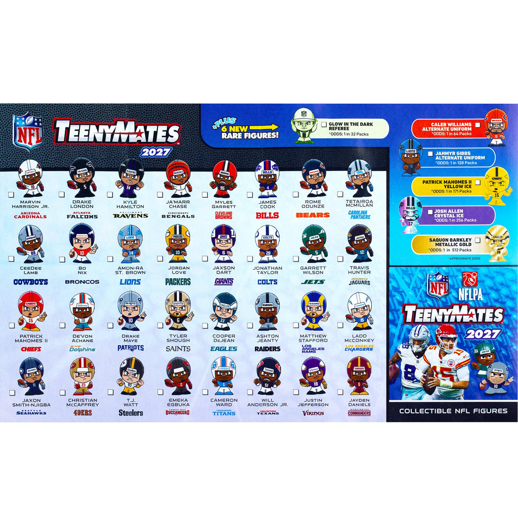 NFL TeenyMates 2027 Gravity Feed Display 32ct