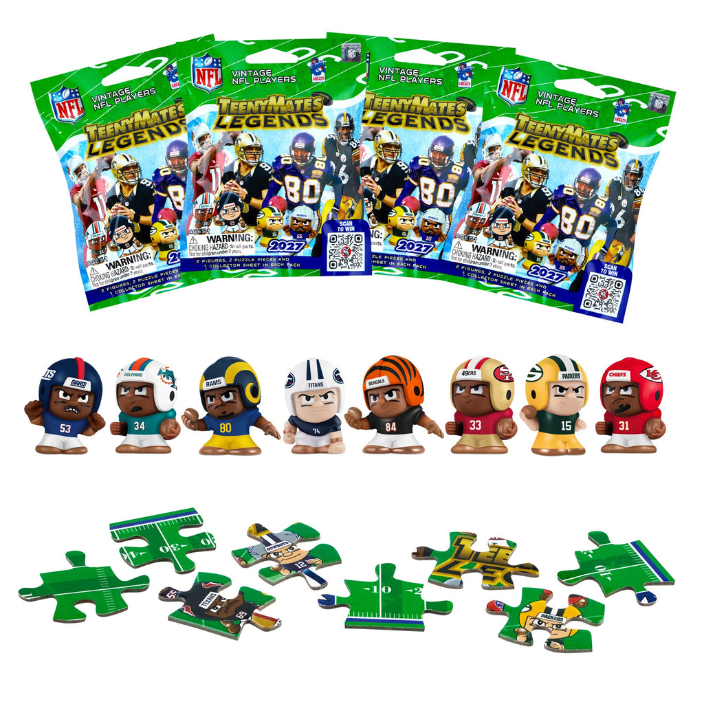 NFL Legends TeenyMates 2027 Gravity Feed Display 32ct