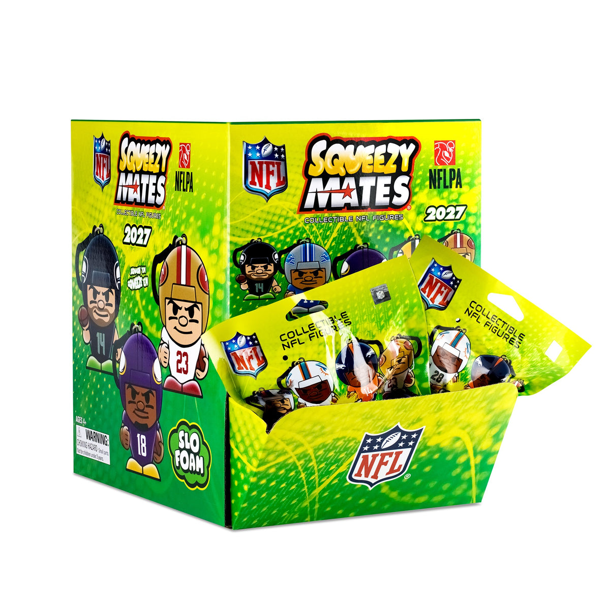 SqueezyMates NFL 2027 Gravity Feed Display