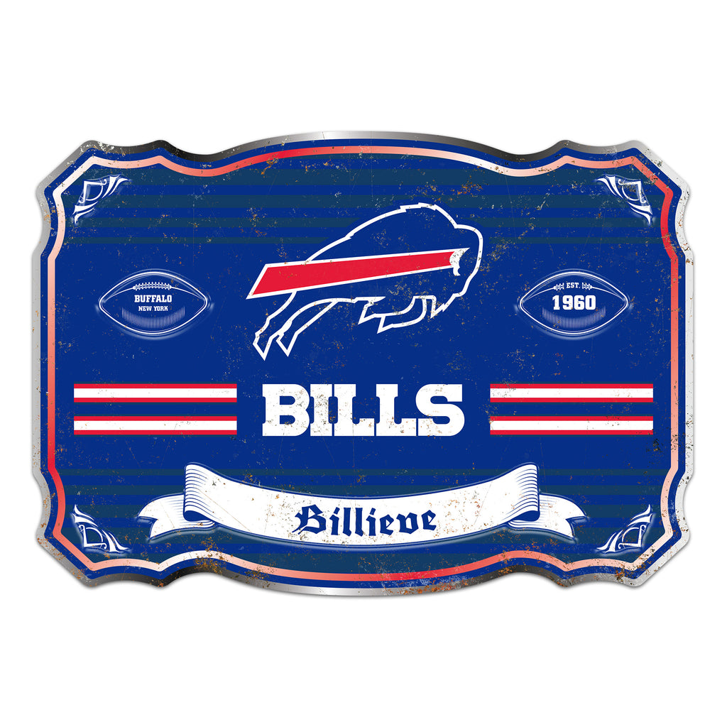 Buffalo Bills Embossed Metal Sign