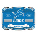 Detroit Lions Embossed Metal Sign