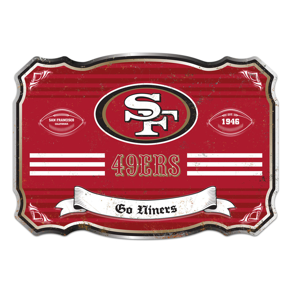 San Francisco 49ers Embossed Metal Sign