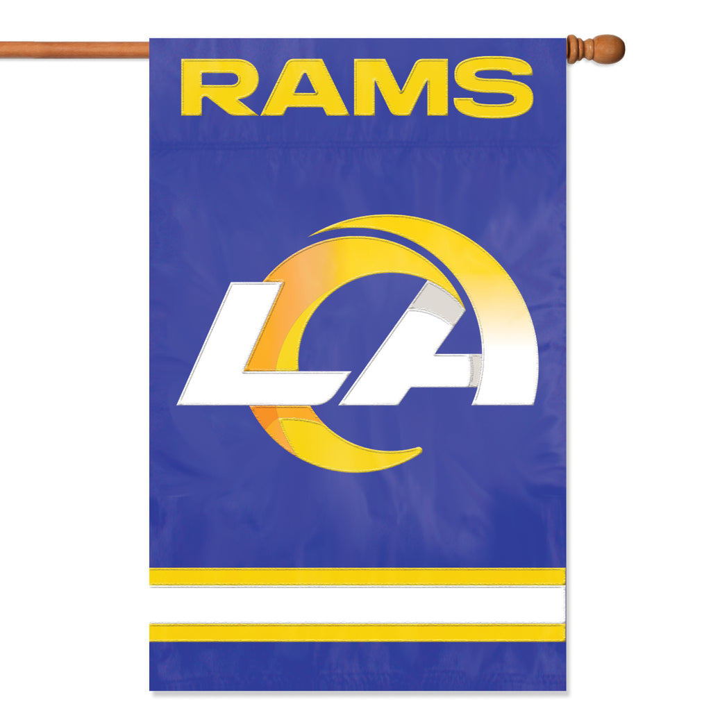 Los Angeles Rams Applique Banner Flag