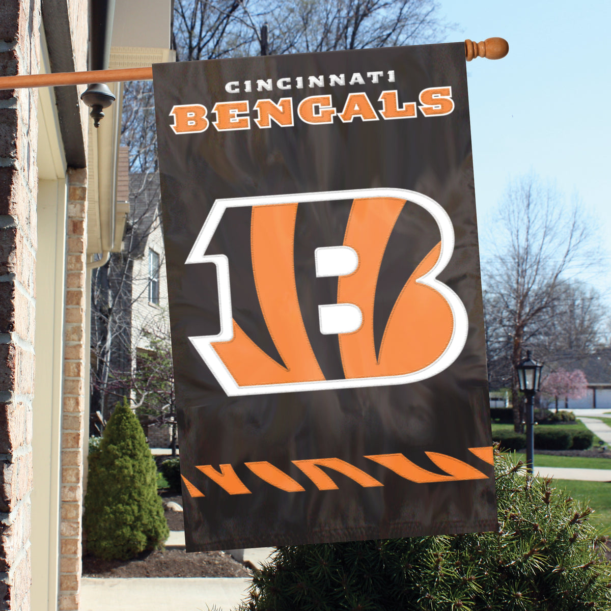 Cincinnati Bengals Applique Banner Flag