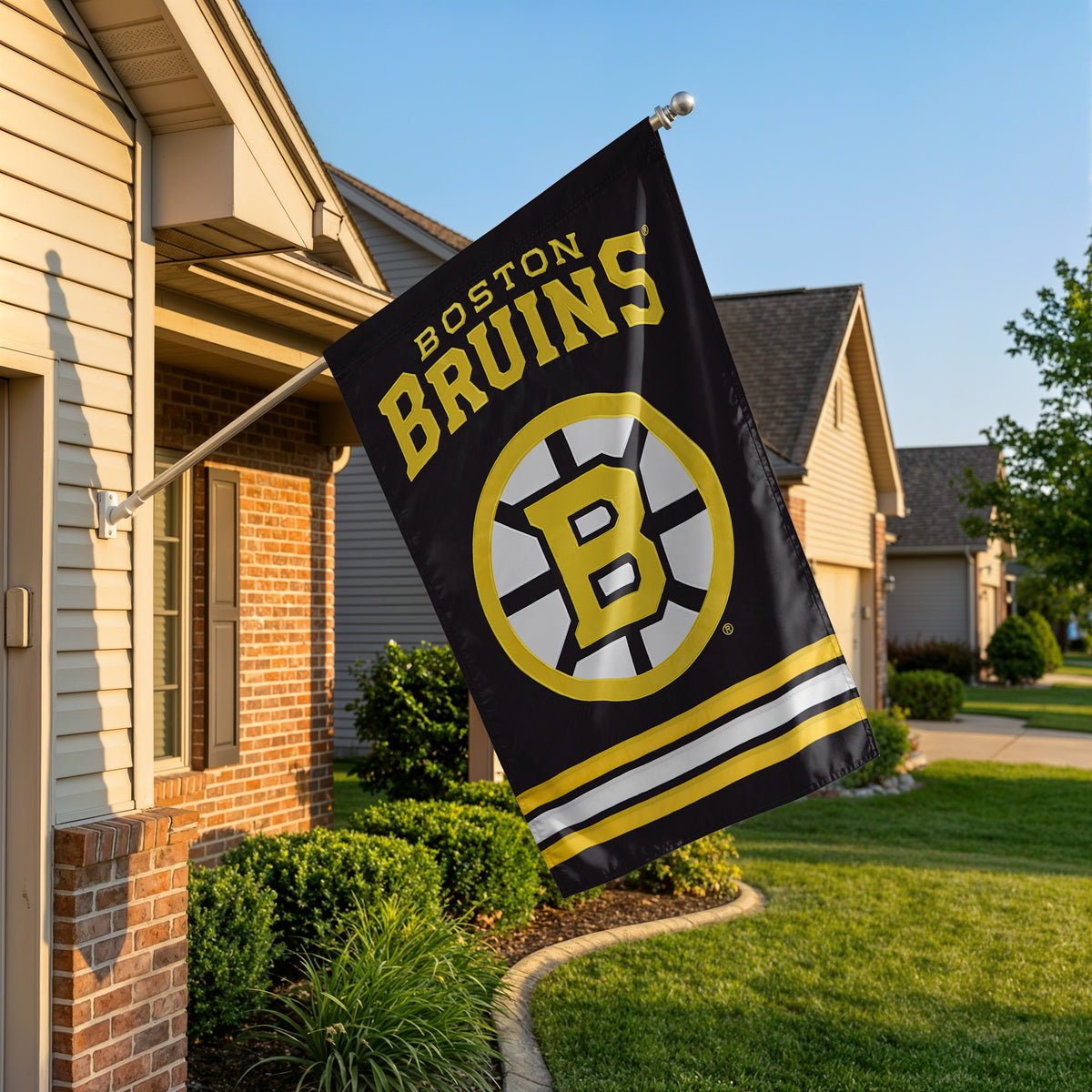 Boston Bruins Applique Banner Flag