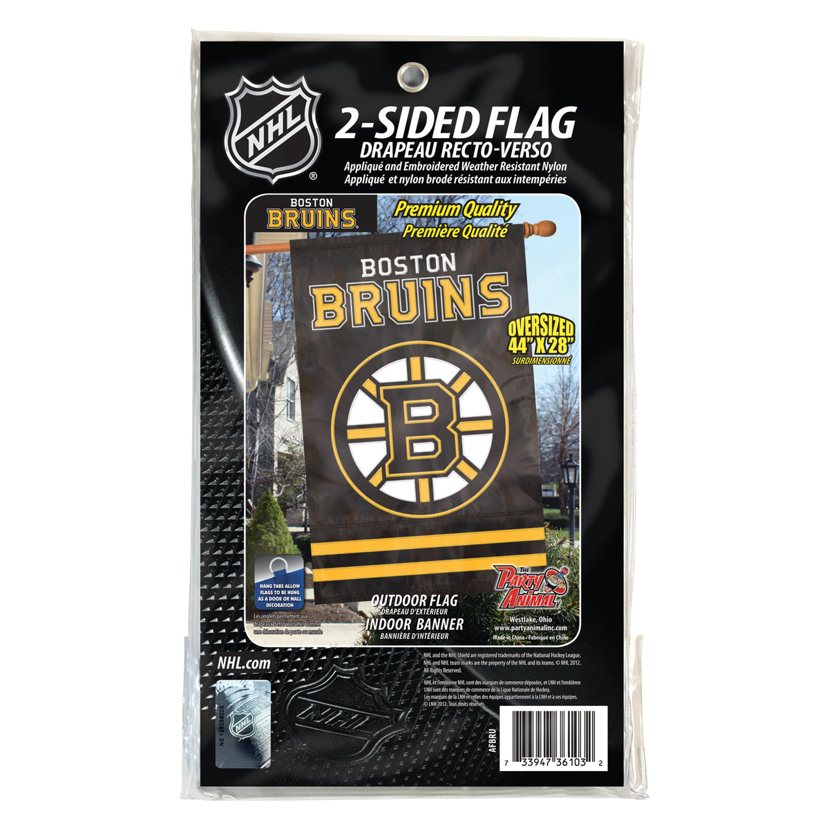Boston Bruins Applique Banner Flag
