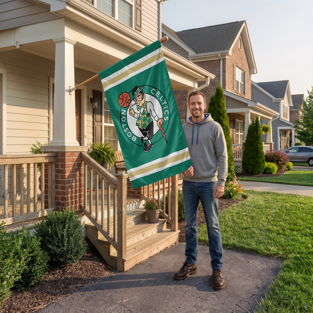 Boston Celtics Applique Banner Flag