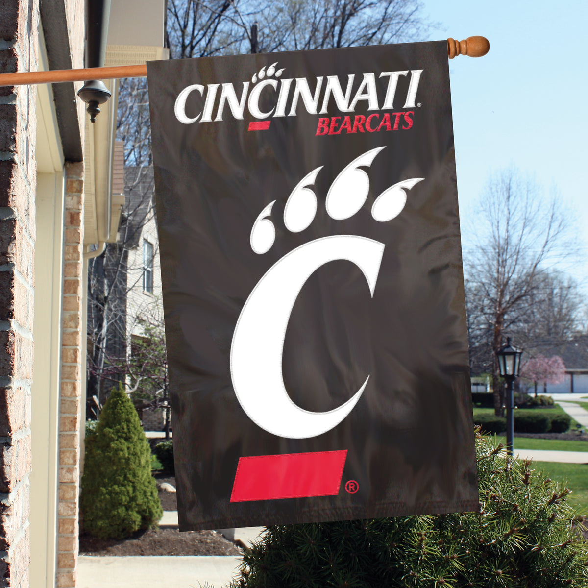 Cincinnati Bearcats Applique Banner Flag