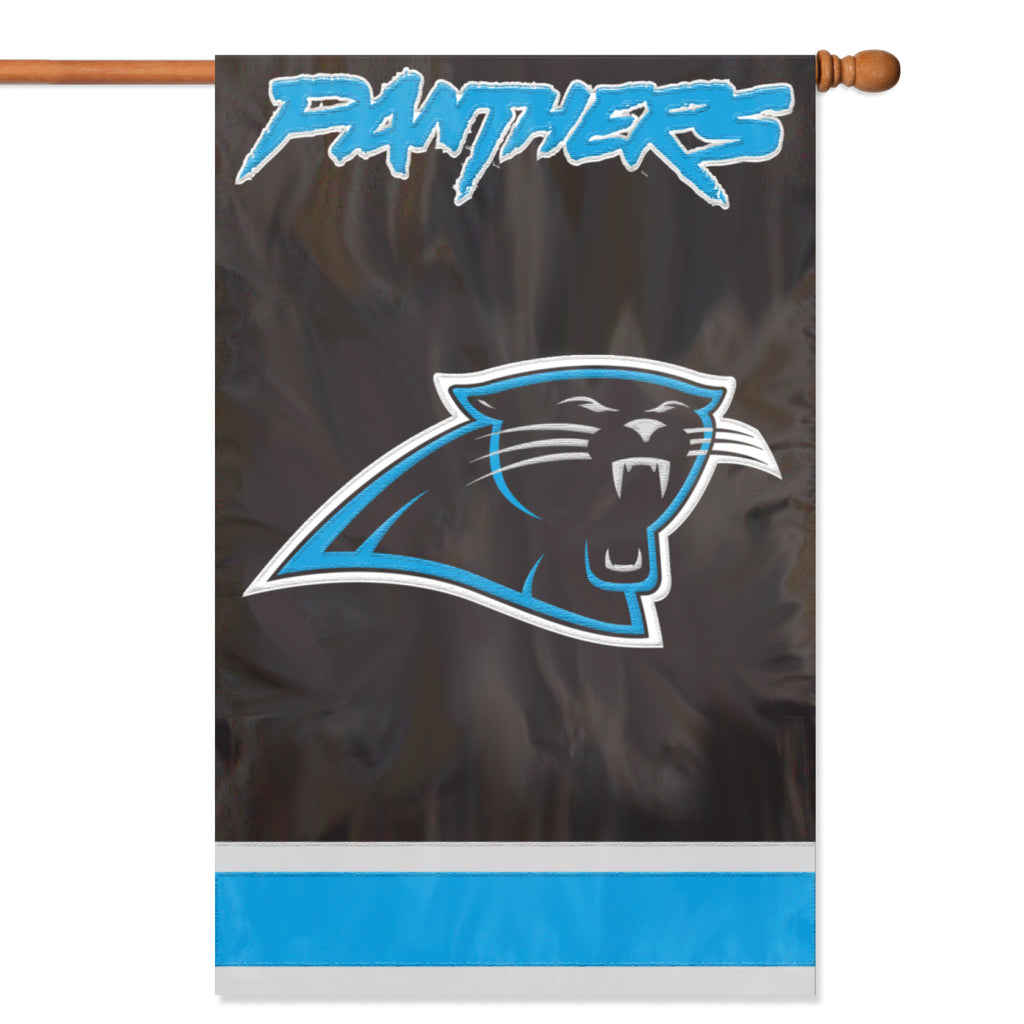 Carolina Panthers Applique Banner Flag