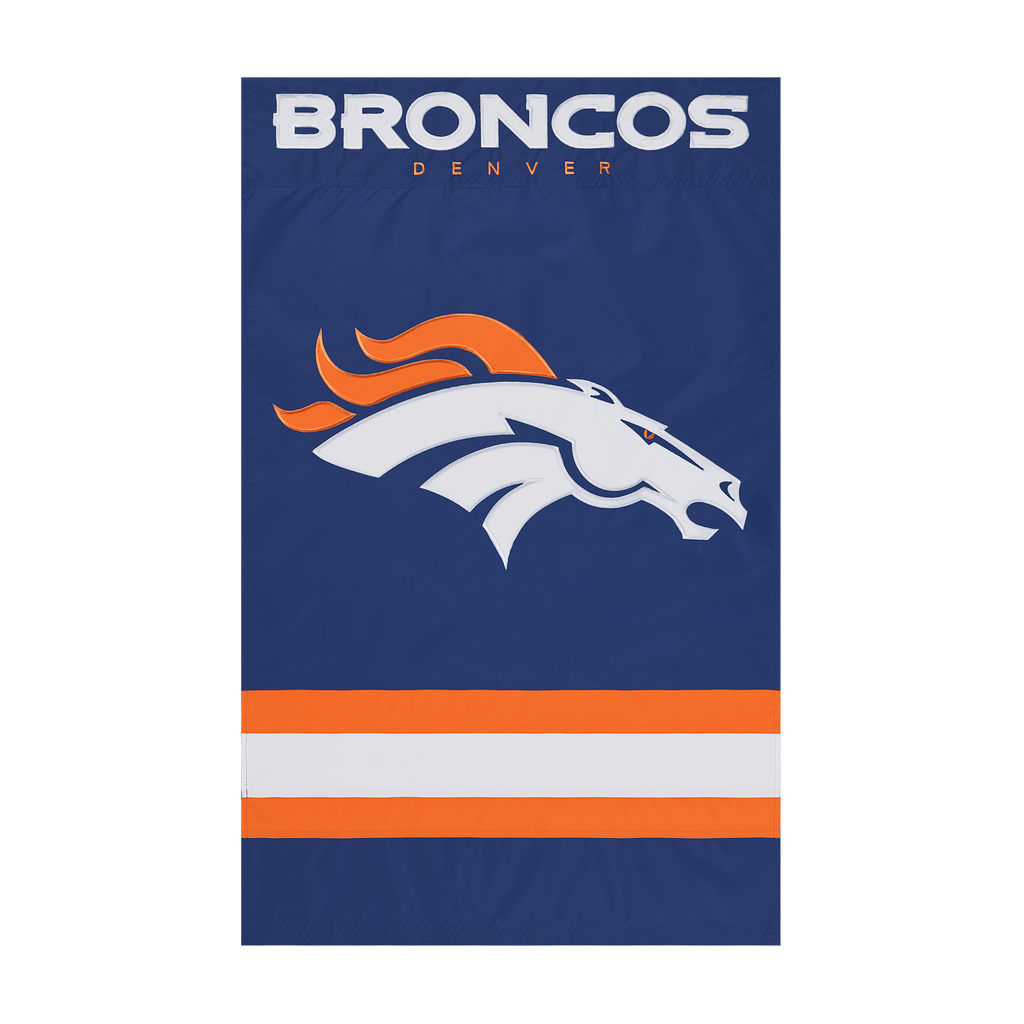 Denver Broncos Applique Banner Flag