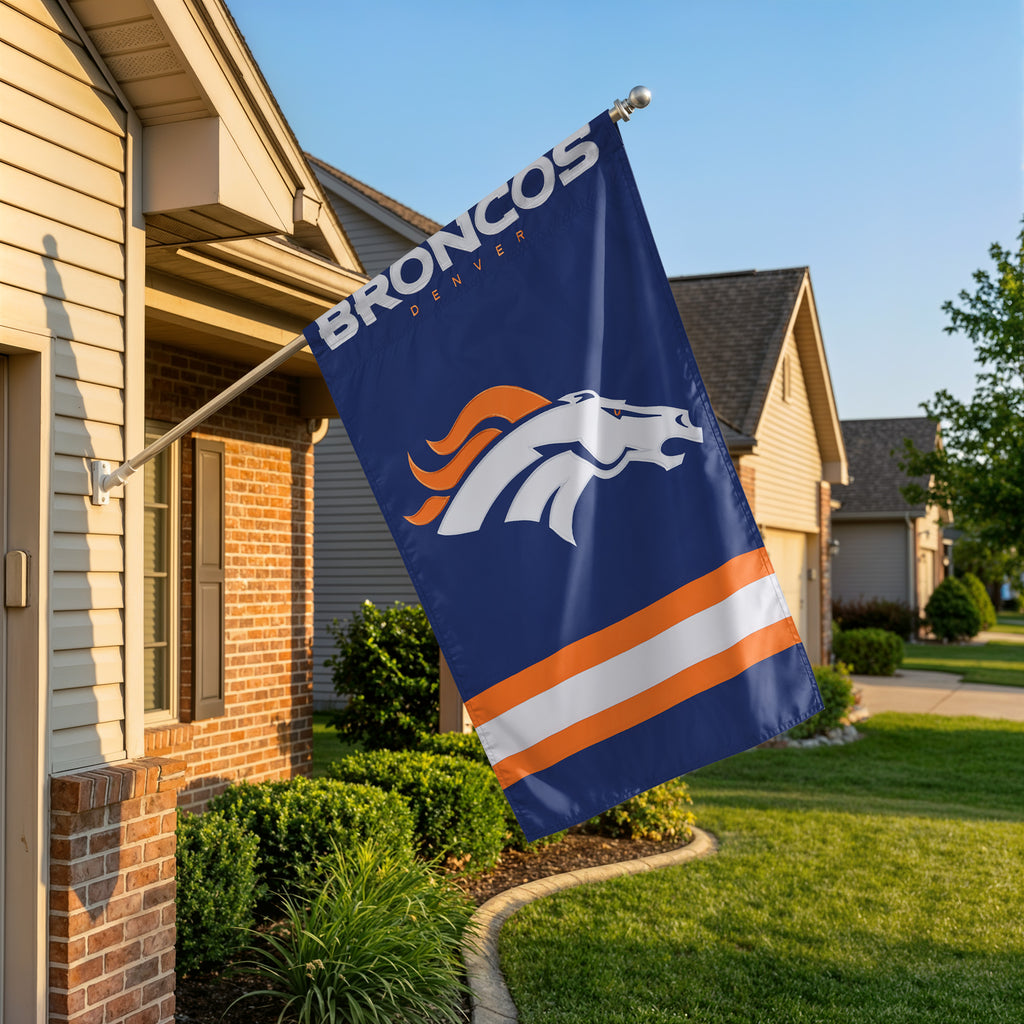Denver Broncos Applique Banner Flag
