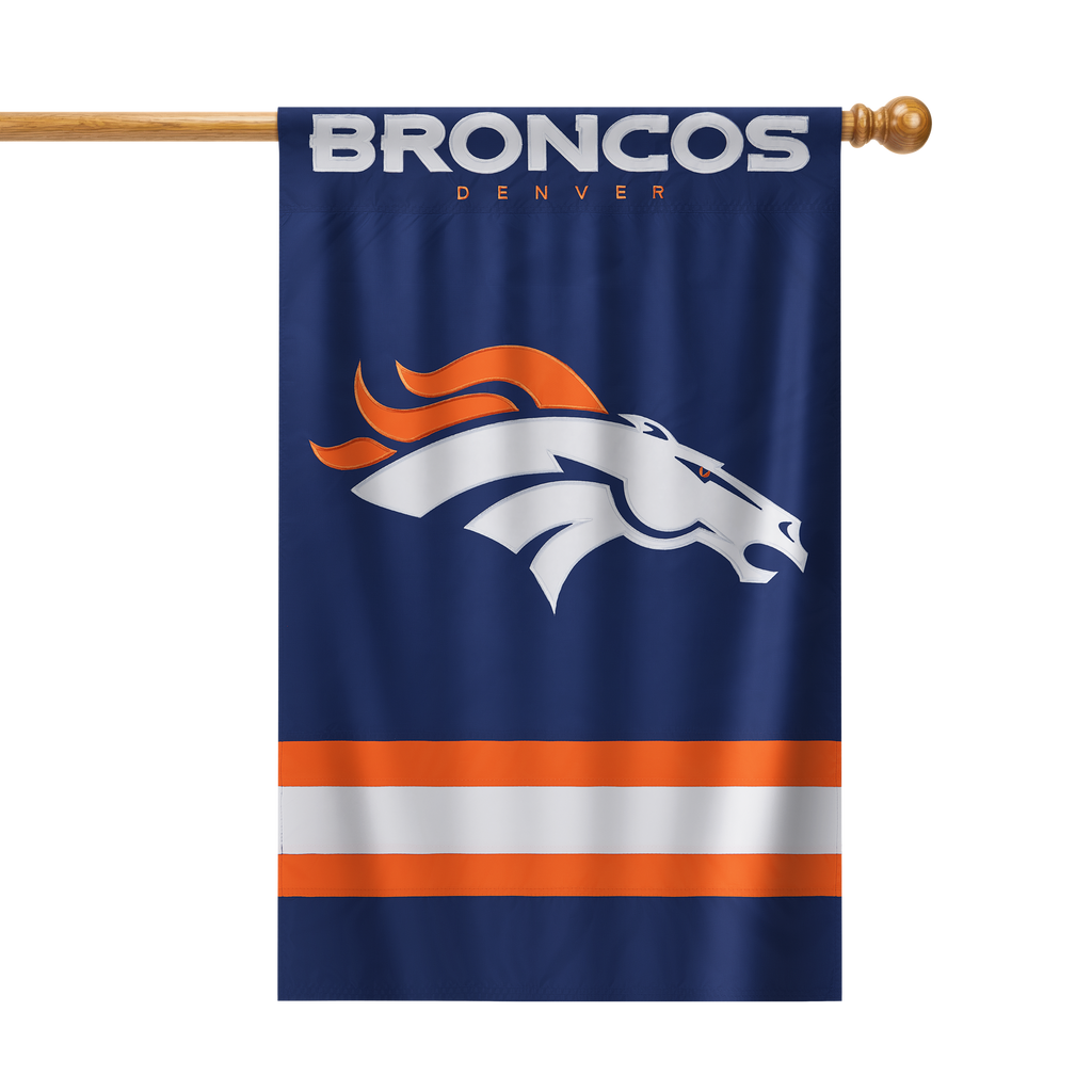 Denver Broncos Applique Banner Flag