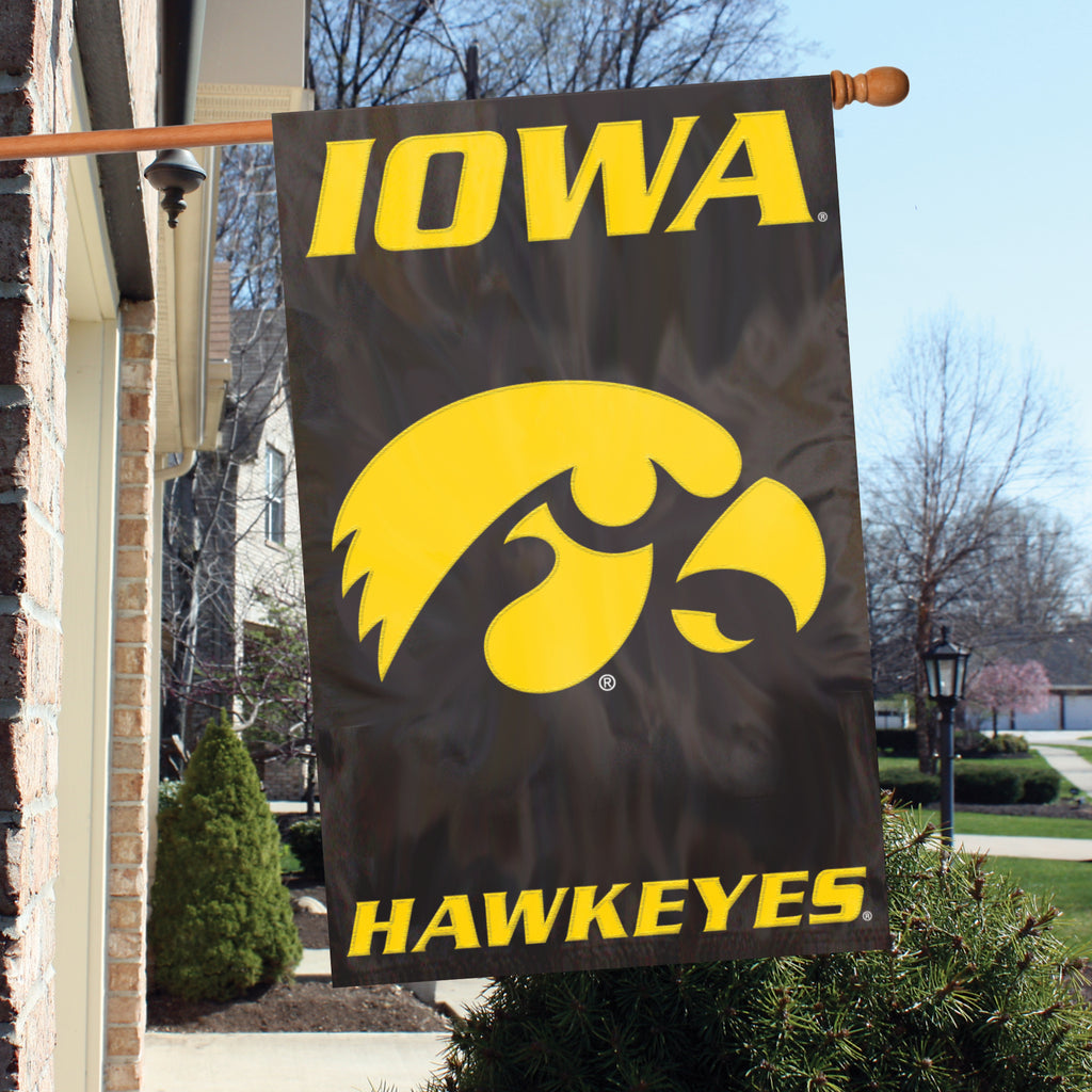 Iowa Hawkeyes Applique Banner Flag