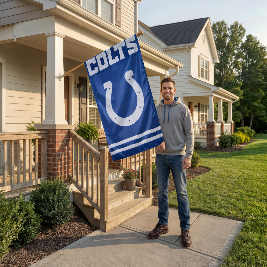 Indianapolis Colts Applique Banner Flag