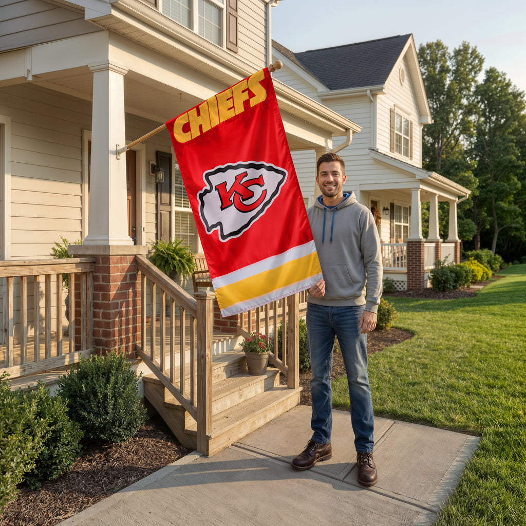 Kansas City Chiefs Applique Banner Flag