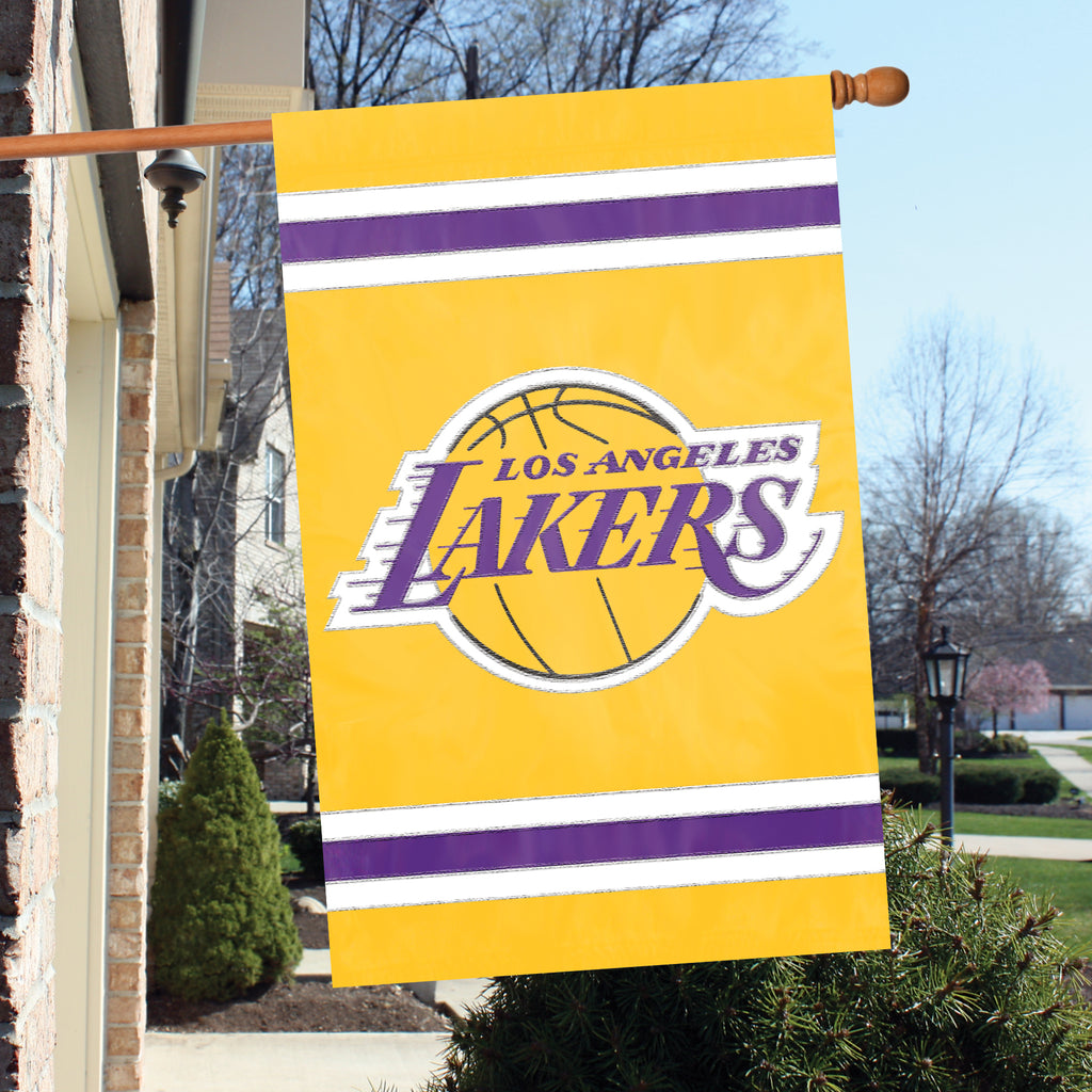 Los Angeles Lakers Applique Banner Flag