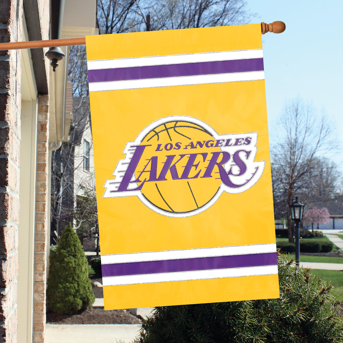 Los Angeles Lakers Applique Banner Flag