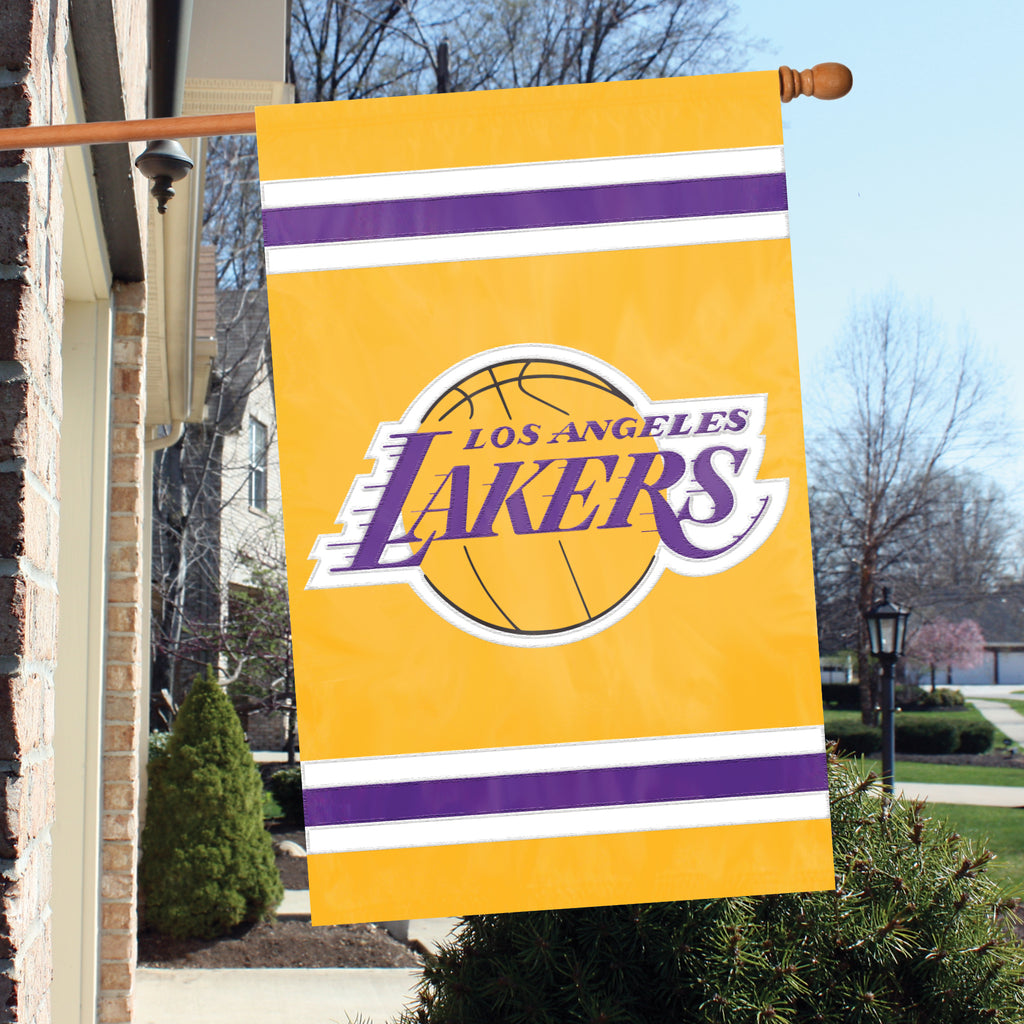 Los Angeles Lakers Applique Banner Flag