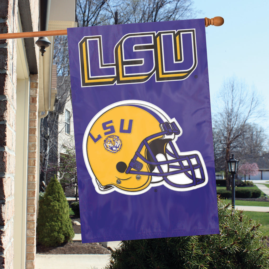 LSU Tigers Applique Banner Flag