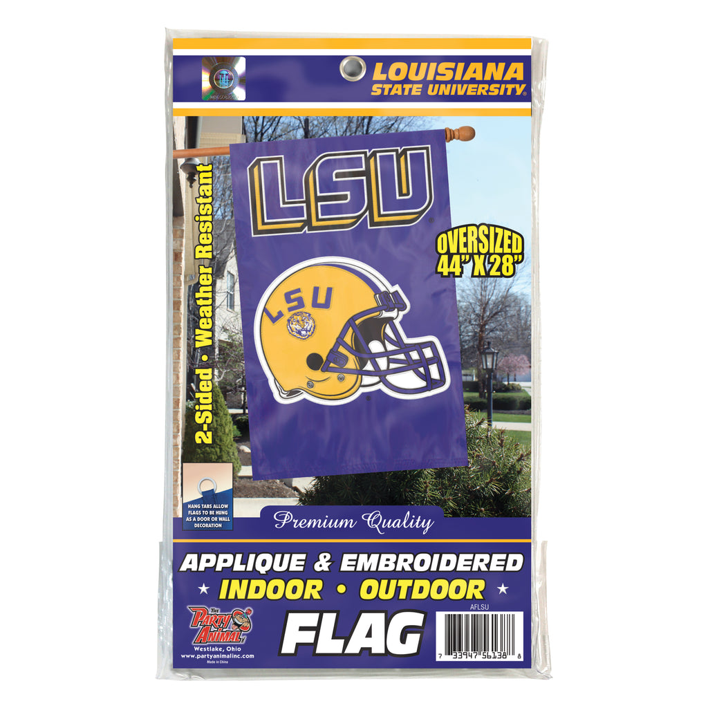 LSU Tigers Applique Banner Flag