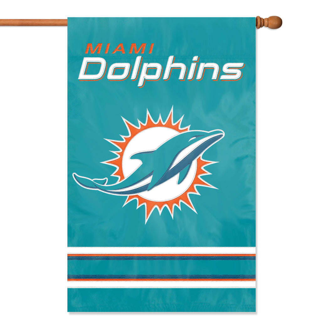 Miami Dolphins Applique Banner Flag