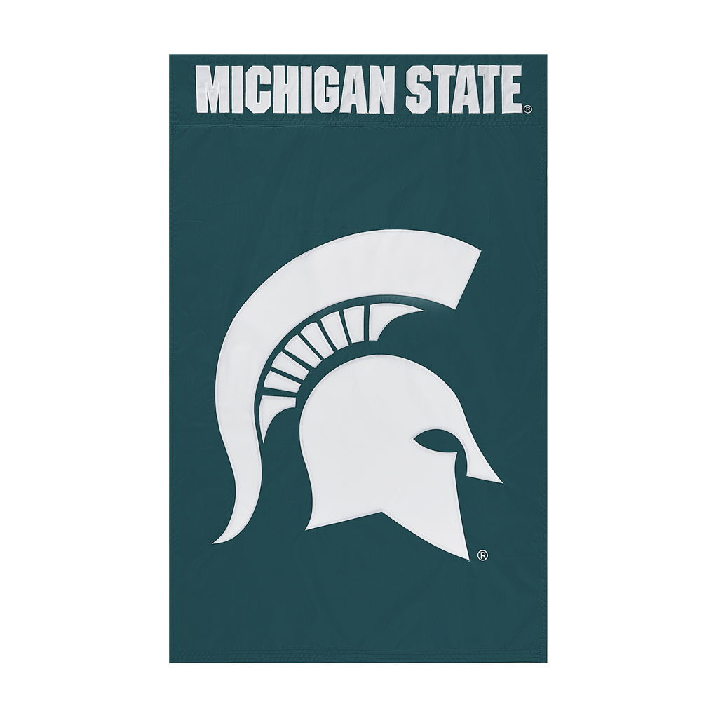 Michigan State Spartans Applique Banner Flag