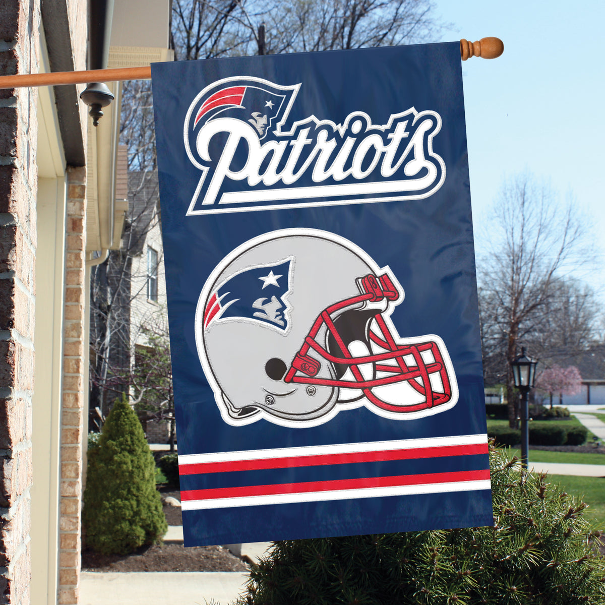 New England Patriots Applique Banner Flag