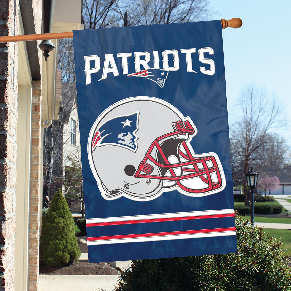 New England Patriots Applique Banner Flag