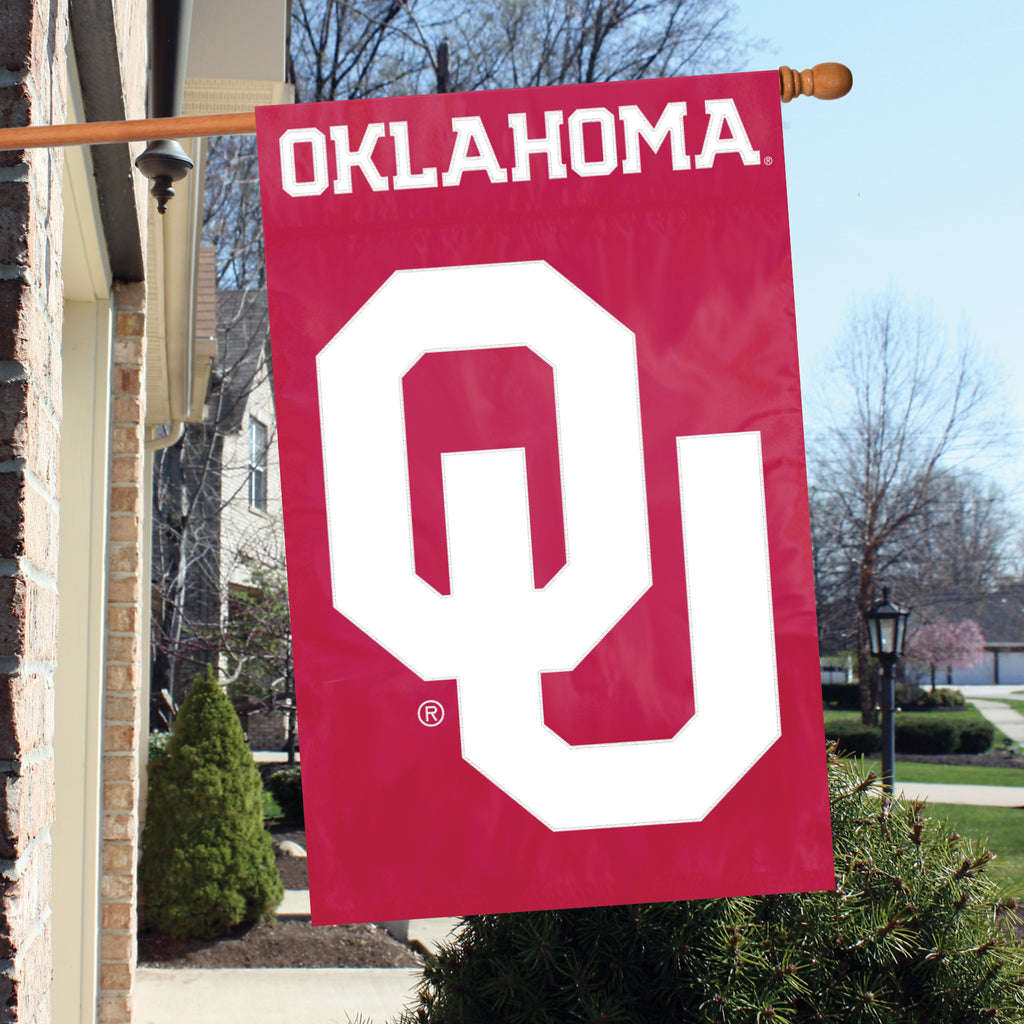 Oklahoma Sooners Applique Banner Flag